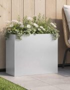 vidaXL Градинска саксия Сребристо 50 x 20 x 40 см Поцинкована стомана