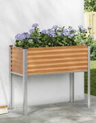 vidaXL Градинска саксия Светло кафяво 100 x 45 x 90 см