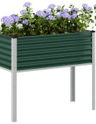 vidaXL Градинска саксия зелена 100x45x90 см стомана
