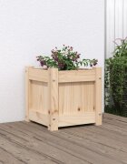 vidaXL Градинска сандък 31x31x31 см борово дърво масив