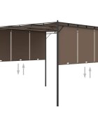 vidaXL Градинска шатра със странична завеса 3x3x225 м таупе