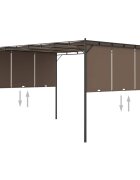vidaXL Градинска шатра със странична завеса 4x3x225 м таупе