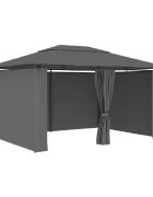 vidaXL Градинска шатра със завеси 4x3 м антрацит