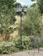 vidaXL Градинска светлина 57 x 49 x 241 см Алуминий и стъкло