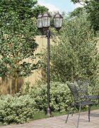 vidaXL Градинска светлина 57 x 49 x 241 см Алуминий и стъкло