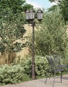 vidaXL Градинска светлина 61 x 53 x 235 см Алуминий и стъкло