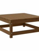 vidaXL Градинска табуретка 70x70x30 см меденокафява бор масив