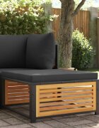 vidaXL Градинска табуретка с възглавница 68x68x30 см акация масив