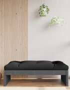 vidaXL Градинска табуретка сива 120x80 см борова дървесина масив