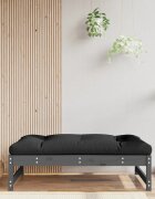 vidaXL Градинска табуретка сива 120x80 см борова дървесина масив