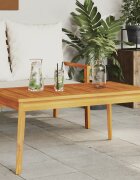 vidaXL Градинска трапезна маса 100x55x45 см масивна акация