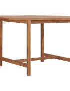 vidaXL Градинска трапезна маса 110x110x75 см тик масив