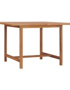 vidaXL Градинска трапезна маса 110x110x75 см тик масив