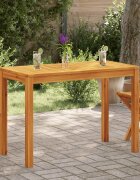 vidaXL Градинска трапезна маса 110x55x75 см масивна акация