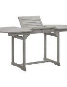 vidaXL Градинска трапезна маса (120-170)x80x75 cм акациево дърво масив