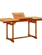 vidaXL Градинска трапезна маса (120-170)x80x75 cм акация масив