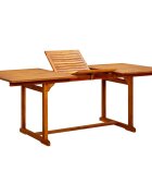 vidaXL Градинска трапезна маса (150-200)x100x75 cм акация масив