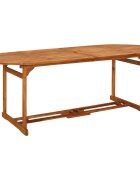 vidaXL Градинска трапезна маса 220x90x75 cм акациево дърво масив