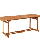 vidaXL Градинска трапезна маса 220x90x75 cм акациево дърво масив