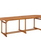 vidaXL Градинска трапезна маса 280x90x75 cм акациево дърво масив
