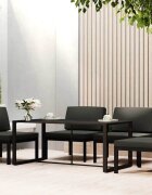 vidaXL Градинска трапезна маса антрацит 120x60x66 cм алуминий