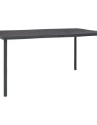 vidaXL Градинска трапезна маса антрацит 150x90x74 cм стомана
