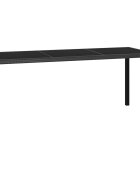 vidaXL Градинска трапезна маса черна 180x70x73 см полиратан