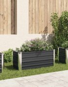 vidaXL Градинска висока леха антрацит 100x40x45 см поцинкована стомана