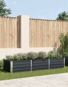 vidaXL Градинска висока леха антрацит 240x80x45 см поцинкована стомана
