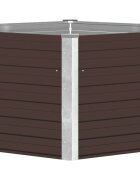 vidaXL Градинска висока леха кафява 129x129x77 см поцинкована стомана