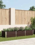 vidaXL Градинска висока леха кафява 240x80x45 см поцинкована стомана