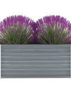 vidaXL Градинска висока леха поцинкована стомана 100x40x45 см сива