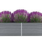 vidaXL Градинска висока леха поцинкована стомана 160x40x45 см сива