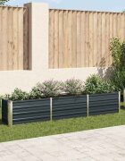 vidaXL Градинска висока леха поцинкована стомана 240x40x45 см антрацит