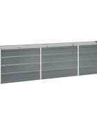 vidaXL Градинска висока леха поцинкована стомана 240x40x45 см сива