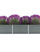 vidaXL Градинска висока леха поцинкована стомана 240x80x45 см сива