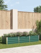 vidaXL Градинска висока леха поцинкована стомана 240x80x45 см зелена