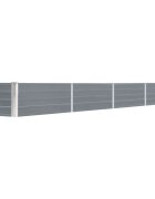 vidaXL Градинска висока леха поцинкована стомана 320x40x45 см сива