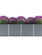 vidaXL Градинска висока леха поцинкована стомана 320x80x77 см сива