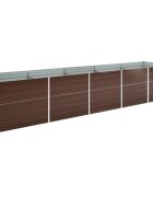 vidaXL Градинска висока леха поцинкована стомана 400x80x77 см кафява