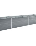 vidaXL Градинска висока леха поцинкована стомана 400x80x77 см сива