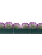 vidaXL Градинска висока леха поцинкована стомана 480x80x45 см зелена