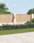 vidaXL Градинска висока леха поцинкована стомана 600x80x45 см антрацит
