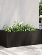 vidaXL Градинска висока леха PP антрацит 100x43x35 см