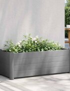 vidaXL Градинска висока леха PP сив камък 100x43x35 см