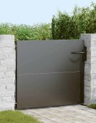 vidaXL Градинска врата 85 x 100 cm Прахово покритие стомана С ключалка