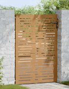 vidaXL Градинска врата 85 x 150 cm Прахово покритие стомана С ключалка