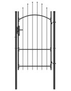 vidaXL Градинска врата WOERDEN 175 x 100 см Стомана Сив С ключалка