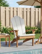 vidaXL Градински Adirondack стола Натурално Солидно тиково дърво