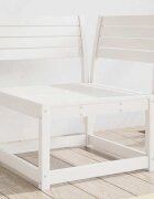 vidaXL Градински ъглов диван бял 73x73x78 см борово дърво масив